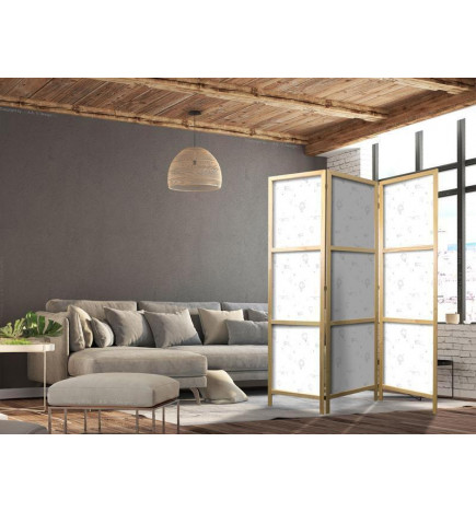 Paravan japonez - Watercolor - Airplanes and Balloons Painted on a White Sky Background