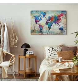 Tablou - World Map: Colourful Madness