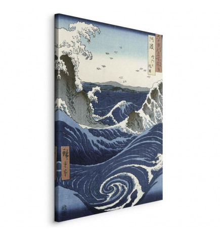 Schilderij - Utagawa Hiroshige – View of the Naruto whirlpools at Awa