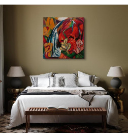 Schilderij - Franz Marc – The waterfall (Women under a waterfall)