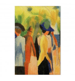 Slika - August Macke – Walker under trees (Walker in the park)