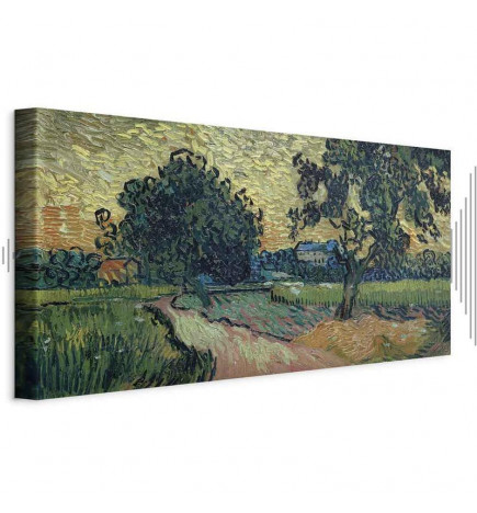 Quadro - Vincent Van Gogh – Landscape with the Chateau of Auvers at Sunset