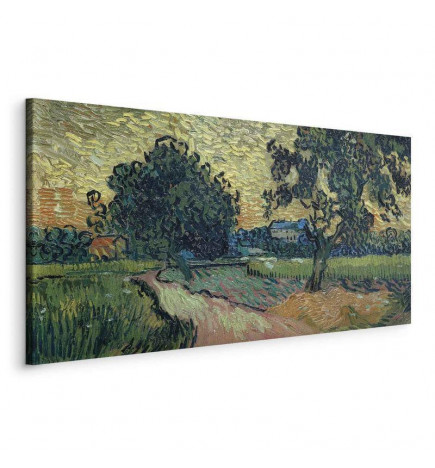 Leinwandbild - Vincent Van Gogh – Landscape with the Chateau of Auvers at Sunset