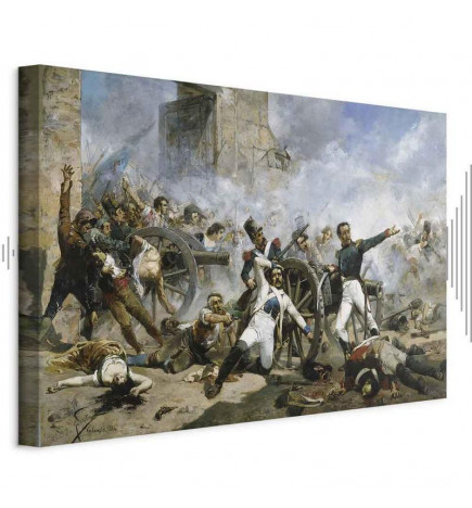 Leinwandbild - Joaquín Sorolla y Bastida – The death of Pedro Velarde y Santillán during the defence of the Monteleon Ar