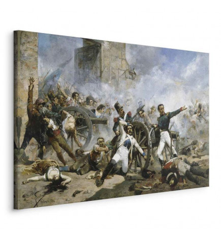 Quadro - Joaquín Sorolla y Bastida – The death of Pedro Velarde y Santillán during the defence of the Monteleon Artiller