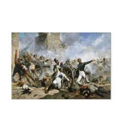 Leinwandbild - Joaquín Sorolla y Bastida – The death of Pedro Velarde y Santillán during the defence of the Monteleon Ar