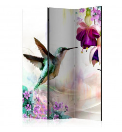 Room Divider - Hummingbirds and Flowers