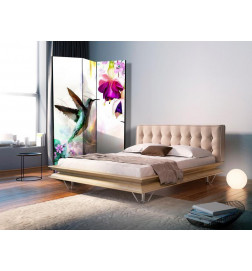 Room Divider - Hummingbirds and Flowers