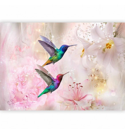 Fototapetti - Colourful Hummingbirds (Pink)