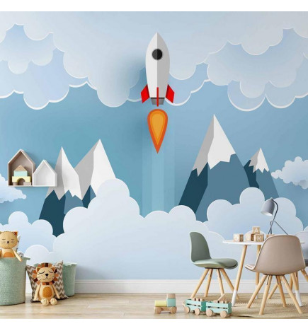 Wall Mural - Rocket in the Clouds