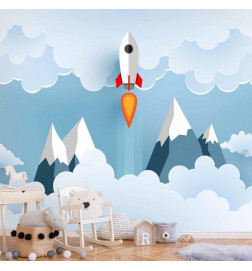 Wall Mural - Rocket in the Clouds