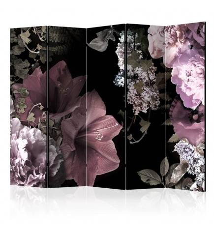 5-teiliges Paravent - Flowers from the Past II [Room Dividers]