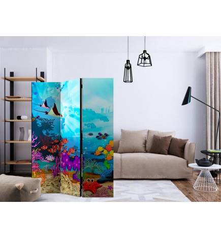 3-teiliges Paravent - Colourful Fish [Room Dividers]