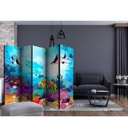 5-teiliges Paravent - Colourful Fish II [Room Dividers]