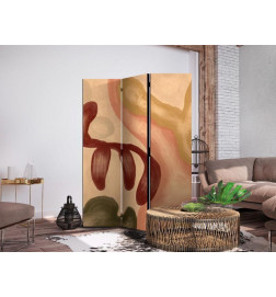 Biombo - Worn Figures - Shapes in Lime Wash Technique in Warm Colors