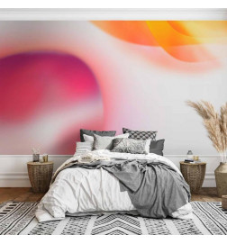Wall Mural - Abstraction - Pink Planet Closest to the Sun on a Light Sky Background