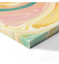 Tableau - Colorful Chaos - Dynamic Shapes in Shades of Pink Yellow and Blue