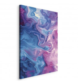 Seinapilt - Night Flows - Abstract Waves in Shades of Blue and Violet