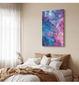 Seinapilt - Night Flows - Abstract Waves in Shades of Blue and Violet