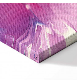Paveikslas - Night Flows - Abstract Waves in Shades of Blue and Violet