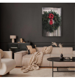 Leinwandbild - Christmas Wreath (1 Part) Vertical