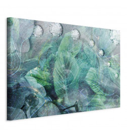 Tableau - Turquoise Leaves (1 Part) Wide