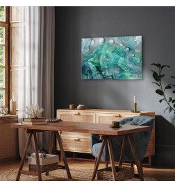 Canvas Print - Turquoise Leaves (1 Part) Wide