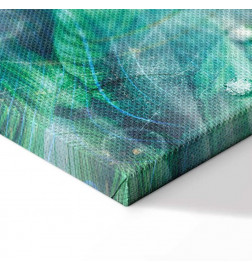 Canvas Print - Turquoise Leaves (1 Part) Wide