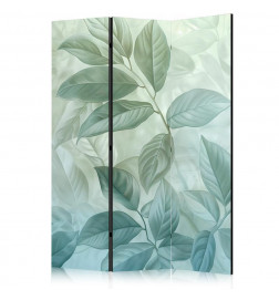 Sirm - Large Leaves in Green-Mint Shades - Botanical Motif
