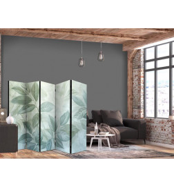 Sermi - Large Leaves in Green-Mint Shades - Botanical Motif