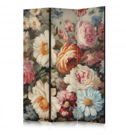 Room Divider - Scent of Nature - Beautiful Garden Flowers in Pastel Colors