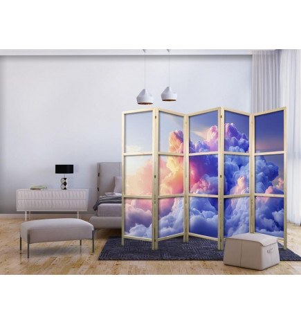 Biombo japonés - Clouds Like Painted: Artistic Brushes of Dawn Painting the Sky