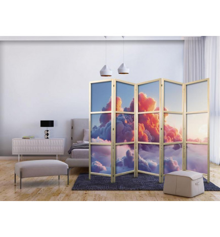 Japans kamerscherm - Twilight Spectacle: Clouds in Shades of Pink and Violet