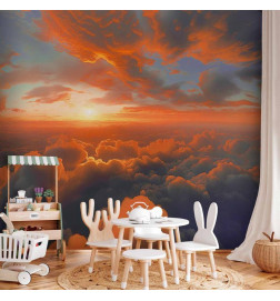 Foto tapete - When Dawn Tickles the Clouds: A Spectacle of Colors on the Morning Sky