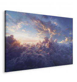 Cuadro - The Sun in Hiding: The Golden Face of the Sky Over a Cloudy Sea