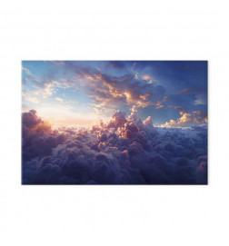 Slika - The Sun in Hiding: The Golden Face of the Sky Over a Cloudy Sea
