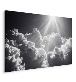 Schilderij - Hope in the Clouds: Inspiring Rays of the Sun – Awaken Emotions