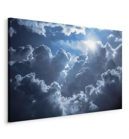 Schilderij - Animated Scenery: The Sun Battling with Clouds