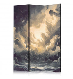Room Divider - Epic Play of Light: The Sun Battling for Dominance Over the Clouds