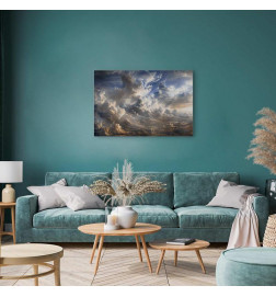 Canvas Print - Golden Reflections on Clouds Foretelling Dusk