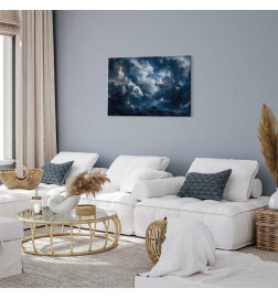 Canvas Print - Astronomical Wonders: Clouds and Stars in Harmonious Combination