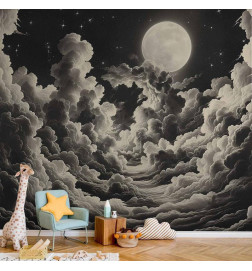Foto tapete - Moon and Stars Singing Among the Great Clouds