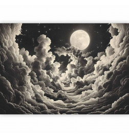 Foto tapete - Moon and Stars Singing Among the Great Clouds