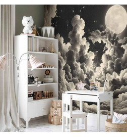 Foto tapete - Moon and Stars Singing Among the Great Clouds