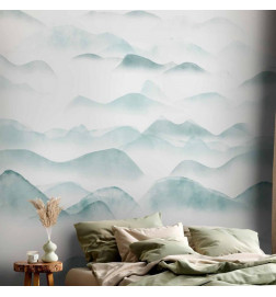 Fotobehang - Mountains in the Fog