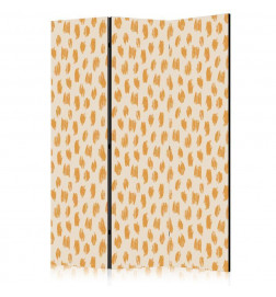Paravento - Drawn Pattern in Spots and Dots in Shades of Orange and Ecru