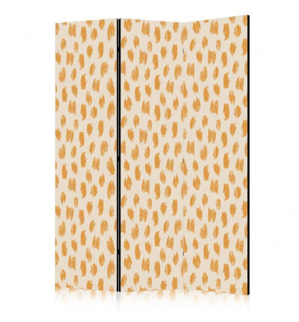 Španska stena - Drawn Pattern in Spots and Dots in Shades of Orange and Ecru