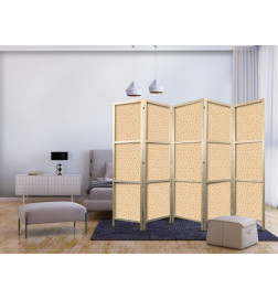 Japanese Room Divider - Tiny Dots - Optimistic Pattern in Peach Colors