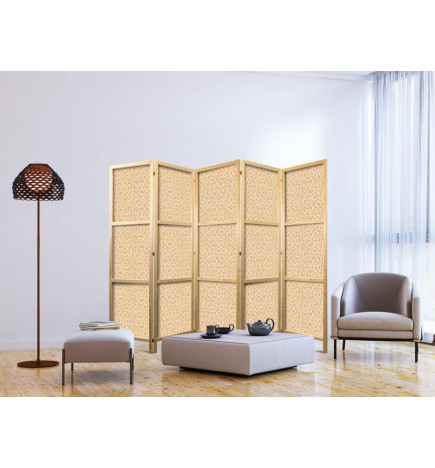 Paravento giapponese - Tiny Dots - Optimistic Pattern in Peach Colors