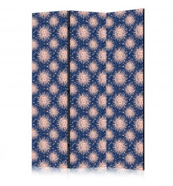 Sirm - Sunny Patterns - Repeating Sun Motif on a Navy Background